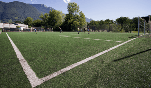Synthetic soccer field